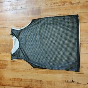 White Black Sleeveless Mesh Tank XL Youth Reversible Pinney Sports Basketball